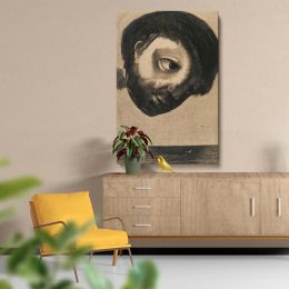 Guardian Spirit of the Waters - Surreal Ocean Face Drawing By Odilon Redon 