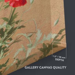 Poppies - Red and White Wildflowers Illustration By L. Prang & Co. 