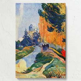 Les Alyscamps - Serene French Landscape with Figures By Paul Gauguin 