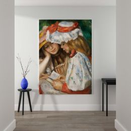 Two Girls Reading - Vintage Book Scene By Pierre-Auguste Renoir 