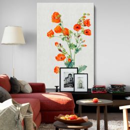 Scarlet Globe Mallow - Red Wildflower Botanical Watercolor By Mary Vaux Walcott 