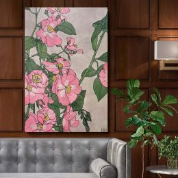 Prairie Rose - Pink Wild Roses with Green Leaves By Hannah Borger Overbeck 