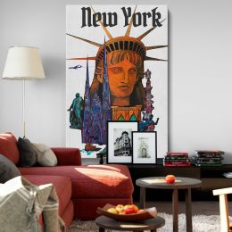 New York Collage - Statue of Liberty and Landmark Mix