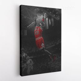 Michael Jordan Basketball Canvas with Frame or Rolled Sports Canvas
