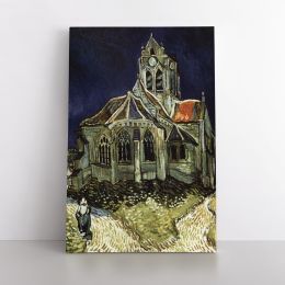 Vincent Van Gogh Painting The Church At Auvers Abstract Painting Photo Print on Canvas
