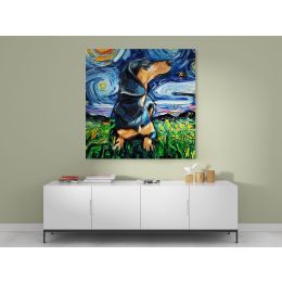 Vincent Van Gogh Starry Night Dogs Original Painting Photo Print on Canvas Wall Mural Hangings Gift
