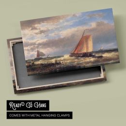 A Choppy Estuary by Abraham Hulk Snr Canvas Wall Art Print