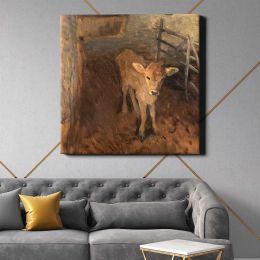A Jersey Calf (1893) by John Singer Sargent Square Canvas Wall Art