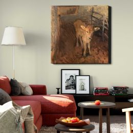 A Jersey Calf (1893) by John Singer Sargent Square Canvas Wall Art