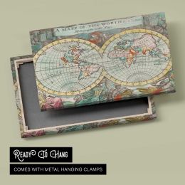 A Map of the World by John Playford Canvas Wall Art Print
