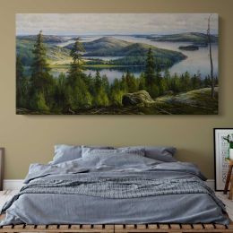 A Summer's Day on Lake Paijanne by Thorsten Waenerberg Panoramic Canvas Print