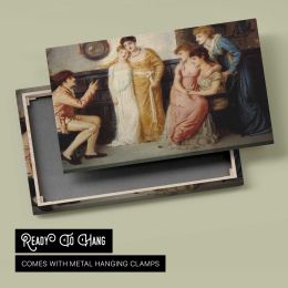 A Youth Relating Tales to Ladies by Simeon Solomon Canvas Wall Art Print