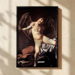 Amor Vincit Omnia - Cupid Symbolism Painting by Caravaggio 