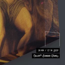 Angel Watching over a Fallen Man by Frederic Leighton Square Canvas Wall Art