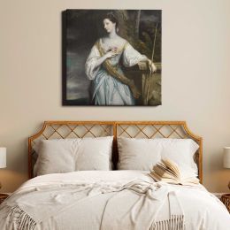 Anne Dashwood (1743–1830), Later Countess of Galloway by Sir Joshua Reynolds Square Canvas Wall Art