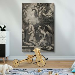 Annunciation to the Virgin - Angel and Madonna Scene By Hendrik Goltzius 