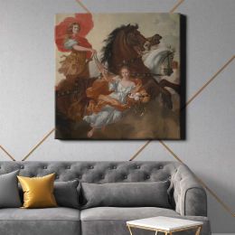 Apollo and Aurora Square Canvas Wall Art
