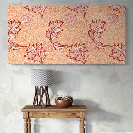 Apple Floral Pattern in Coral by William Morris Wall Art Print