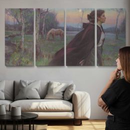 As the Moon Rises by Daniel Gerhartz Panoramic Canvas Print
