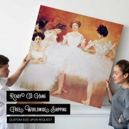 Ballet Dancers Square Canvas Wall Art