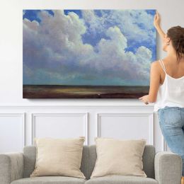 Beach Scene by Albert Bierstadt Canvas Wall Art Print