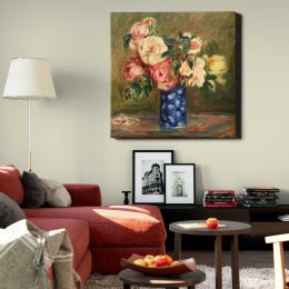 Bouquet of Roses (Le Bouquet de roses) (1882) by Pierre-Auguste Renoir Square Canvas Wall Art