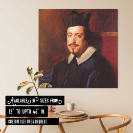 Cardinal Camillo Massimi by Diego Velázquez Square Canvas Wall Art