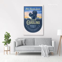 North Arolina Old North State of America Emblem Canvas Wall Artwork Mural Print For