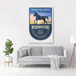 Missouri Show Me State US State of America Emblem Canvas Wall Artwork Mural Print