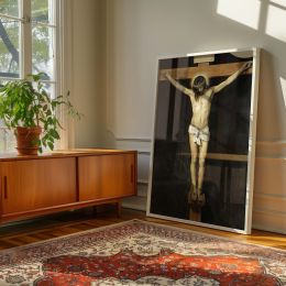 Christ Crucified - Velazquez Religious Painting with Crown of Thorns 