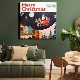 Christmas & new year Instagram post template Square Canvas Wall Art