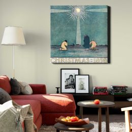 Christmas Poster (1898) by Harvey Ellis Square Canvas Wall Art