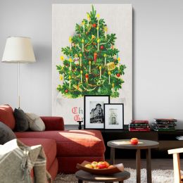 Christmas Tree Greeting 1921 - Toys, Candles, and Ornaments Scene