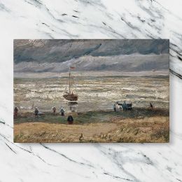 Beach at Scheveningen in Stormy Weather by Vincent van Gogh Canvas Wall Art Print