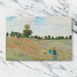 The Poppy Field near Argenteuil by Claude Monet Canvas Wall Art Print