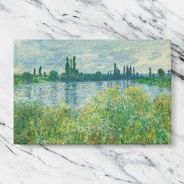 Banks of the Seine at Vetheuil by Claude Monet Canvas Wall Art Print