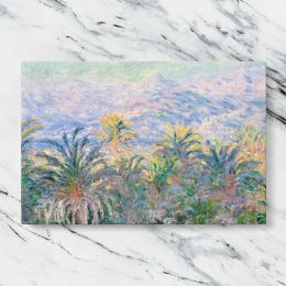 Palm Trees at Bordighera by Claude Monet Canvas Wall Art Print
