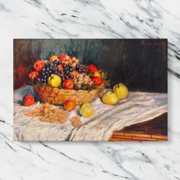 Apples and Grapes by Claude Monet Canvas Wall Art Print