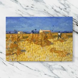 Harvest in Provence by Vincent van Gogh Canvas Wall Art Print