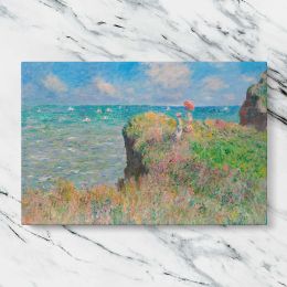Cliff Walk at Pourville by Claude Monet Canvas Wall Art Print