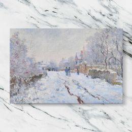 Snow at Argenteuil by Claude Monet Canvas Wall Art Print