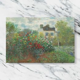 The Artists Garden at Argenteuil by Claude Monet Canvas Wall Art Print