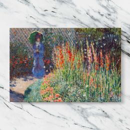 Rounded Flower Bed by Claude Monet Canvas Wall Art Print