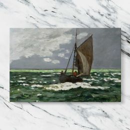 Seascape Storm by Claude Monet Canvas Wall Art Print