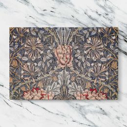 Honeysuckle Printed Linen Pattern by William Morris Canvas Wall Art Print