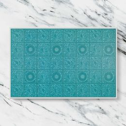 Diaper Turquoise Pattern by William Morris Canvas Wall Art Print