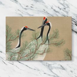 Cranes from Momoyogusa by Kamisaka Sekka Canvas Wall Art Print