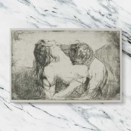 The Bite by Edvard Munch Canvas Wall Art Print