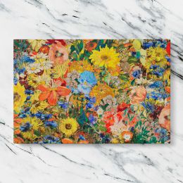 Colourful Vintage Flower Collage Canvas Wall Art Print