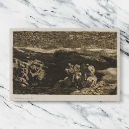 Horsemen in Combat by Odilon Redon Canvas Wall Art Print